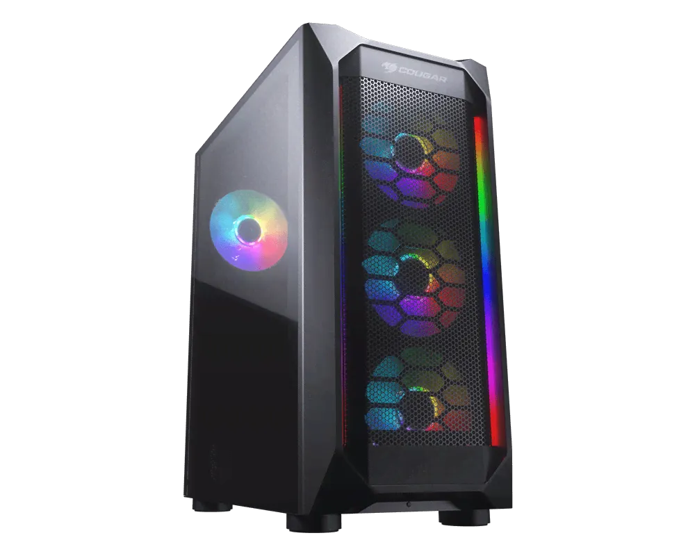 Корпус COUGAR MX410 Mesh-G RGB, Midi-Tower, без БП, черный-0