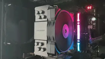 Работа вентилятора процессорного кулера Cougar Forza 50 со скоростью 2156 rpm