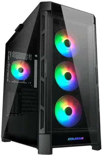 Корпус ATX COUGAR Duoface Pro RGB (CGR-5AD1B-RGB), без БП, черный