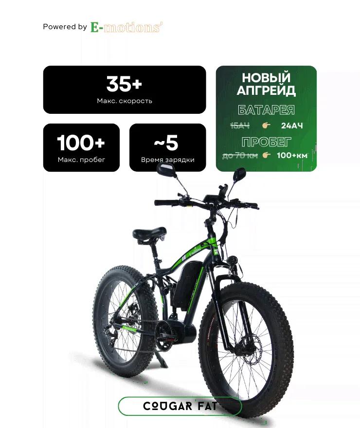 Электровелосипед E-motions' Cougar