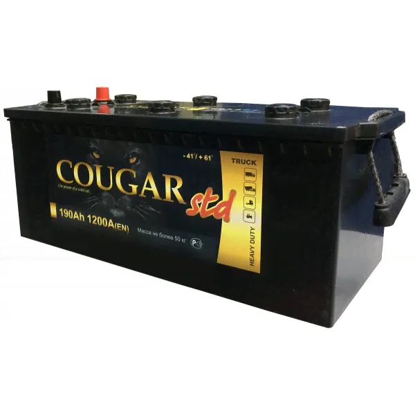 Автомобильный аккумулятор Cougar 190 евро обр. пол. 1300А 513x220x200